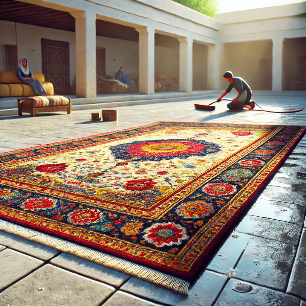 چطور فرش دستباف را بدون آسیب بشوییم؟شست‌وشوی اصولی در خانه